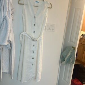 J.mclaughlin white linen midi dress 2